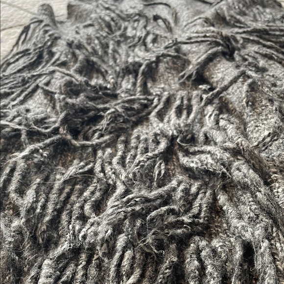 Dex Charcoal Gray Fringe Sleeveless Knit Vest - Picture 12 of 13